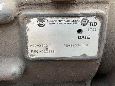 Allison 2400 Series Transmission for a 2001 International 1652