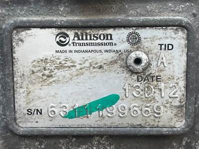 Allison 2500PTS Transmission for a 2014 Thomas Built Saf-T-Liner HDX