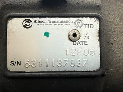 Allison 2500PTS Transmission for a 2013 Ic Corporation PB105