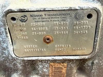 Allison 4000EV_P Transmission for a 2005 American La France Eagle