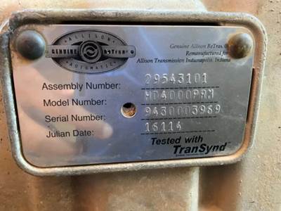 Allison 4000PRM Transmission