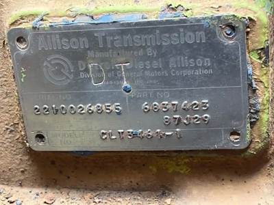 Allison CLT3461-1 Transmission for a 1980 Terex JTS14B 313