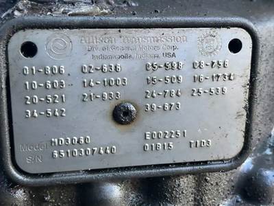 Allison MD3060 Transmission for a 2002 Blue Bird All American/All Canadian