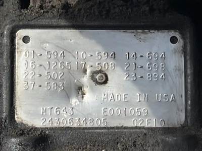 Allison MT643 Transmission For Sale | Elkton, MD | E001059