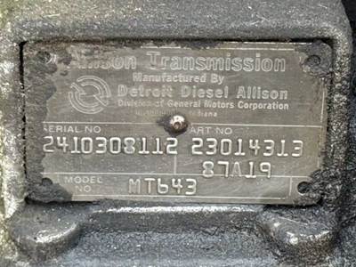 Allison Mt 643 Transmission