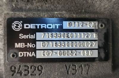 Detroit DT12-0A Transmission for a 2021 Freightliner Cascadia 126