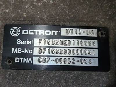Detroit DT12-DA Transmission for a 2021 Freightliner Cascadia 126