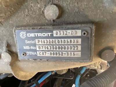 Detroit DT12-OB Transmission for a 2021 Freightliner Cascadia 116 Day Cab