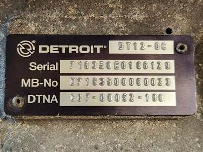 Detroit DT12-OC Transmission for a 2022 Freightliner Cascadia 126