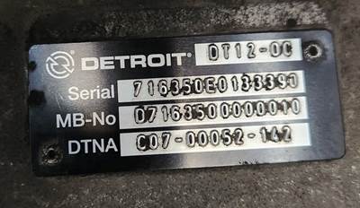 Detroit DT12-OC Transmission for a 2021 Freightliner Cascadia 126