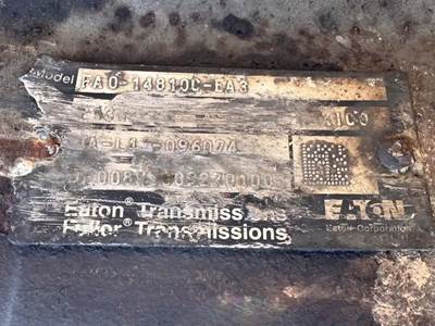 Eaton-Fuller FAO-14810C-EA3 Transmission for a 2021 Kenworth T680