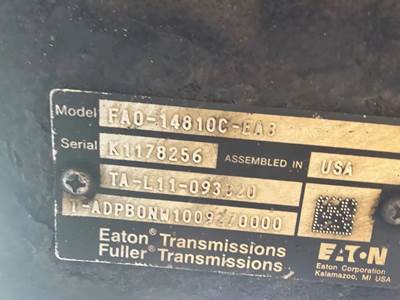Eaton-Fuller FAO-14810C-EA3 Transmission for a 2017 Kenworth T680