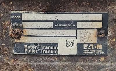 Eaton-Fuller FR15210B Transmission for a 2012 Freightliner Cascadia 113
