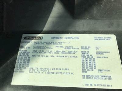 Eaton-Fuller FRO14210C Transmission for a 2014 Freightliner Cascadia 125