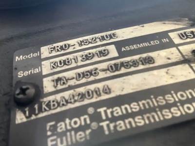 Eaton-Fuller FRO15210C Transmission for a 2011 Mack CXU612