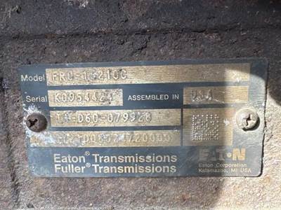 Eaton-Fuller FRO16210C Transmission for a 2013 Kenworth T660