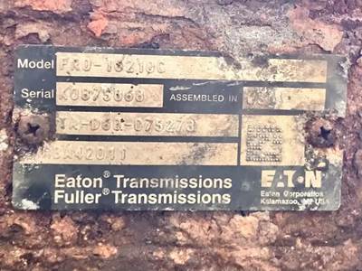 Eaton-Fuller FRO16210C Transmission for a 2012 Mack CXU613
