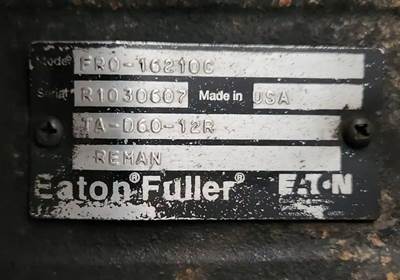 Eaton-Fuller FRO16210C Transmission for a 2012 Freightliner Cascadia 125