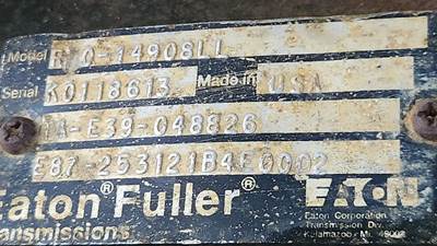 Eaton-Fuller Transmission for a 2001 Peterbilt 357
