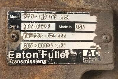 Eaton-Fuller RTO14910C-AS3 Transmission for a 2007 Sterling L9500