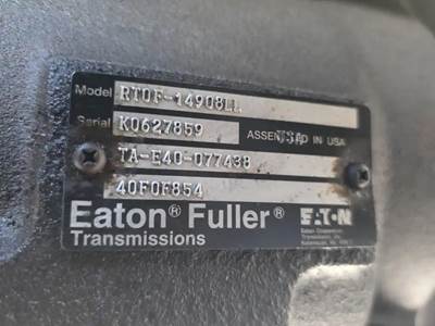 Eaton-Fuller RTOF14908LL Transmission for a 2007 International 7500