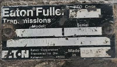 Eaton-Fuller RTOF14915 Transmission for a 1990 Peterbilt 379
