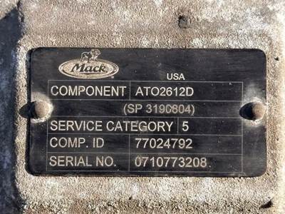 Mack ATO2612D Transmission for a 2016 Mack CXU613T