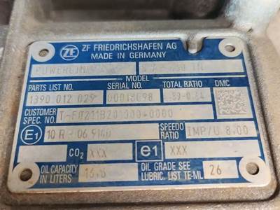ZF Transmission for a 2023 Kenworth T280