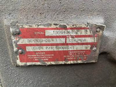 Spicer (TTC) ES43-5A Transmission for a 1995 Oshkosh MT/Commercial AFT