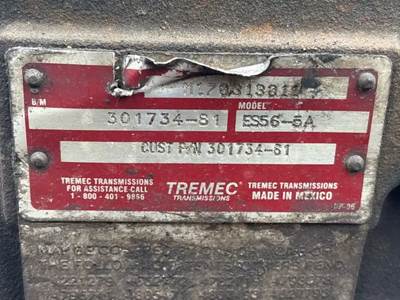 Spicer (TTC) ES56-5A Transmission for a 1997 International 1552-SC