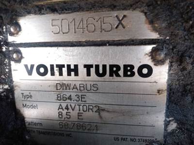 (Used) 2006 Voith Turbo, Transmission Assembly- Model: Diwabus- A4VTOR2-8,5 E,