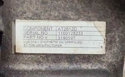 Volvo AT2612D Transmission for a 2012 Volvo VNL