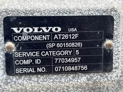 Volvo AT2612F Transmission for a 2019 Volvo VNR64T