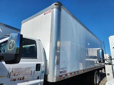 Used 26.6FT Morgan Aluminum Box Body for 2022 Ford F-750, White