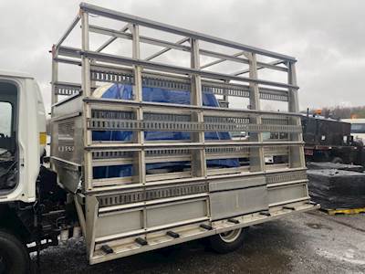 (Used) 2007 Isuzu Npr, Glass Rack Body- Make: Schodorf, Material: Aluminum,