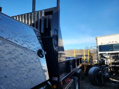 (Used) 2021 International MV607, Flat Bed- Make: Reading Truck Equipment,  Color