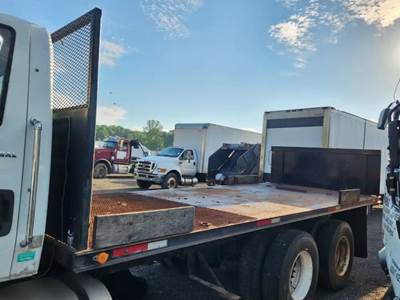 Used 20FT Steel Flat Bed Truck Body, Black, Fits 2007 International 7500