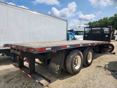 Used 25.3FT Flat Bed Truck Body, Steel/Wood, Black, for 2007 International 4400