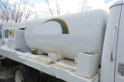 (Used) 2000 International 4700-CHEMICAL Tank And Flatbed. Model: All Fiberglass