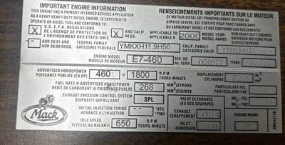 Mack E7 Engine for a 2001 Mack CX613 Vision