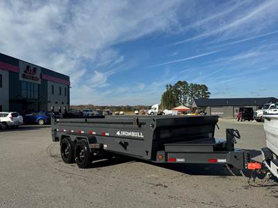 IRONBULL 16x84 Tandem Axle Steel Dump Trailer - Spring, Fixed Spread Axle