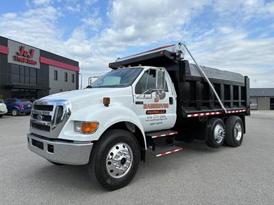 Ford F-750 XLT Single Axle Dump Truck - Caterpillar 300HP, 6 Speed Allison Rds Automatic, 14' Dump