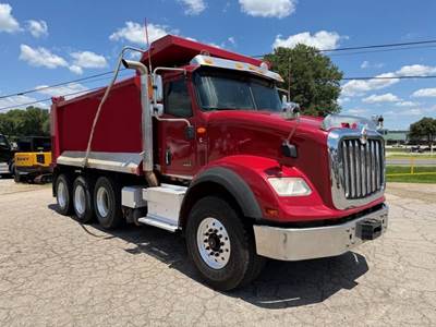 International HX Tri Axle Dump Truck - Cummins 485HP, 6 Speed Allison Rds Automatic, 16' Dump