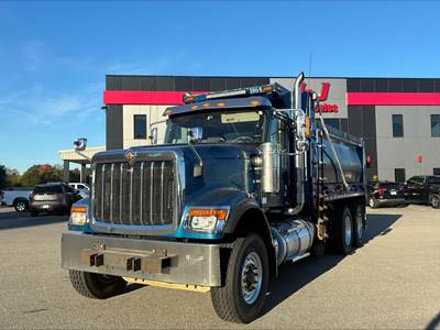 International HX Tri Axle Dump Truck - Cummins 485HP, 6 Speed Allison Rds Automatic, 17.5' Dump