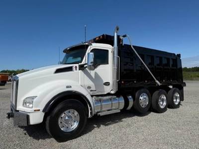 Kenworth T880 Tri Axle Dump Truck - Cummins 485HP, 6 Speed Allison Rds Automatic, 16' Dump