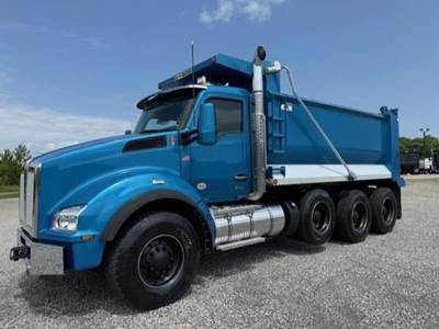 Kenworth T880 Tri Axle Dump Truck - Cummins 500HP, 6 Speed Allison Rds Automatic, 16' Dump