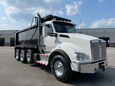Kenworth T880 Tri Axle Dump Truck - Paccar 510HP, 6 Speed Allison Rds Automatic, 16' Dump