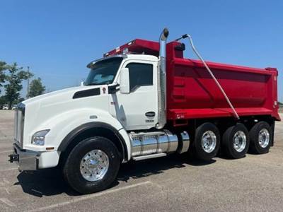 Kenworth T880 Tri Axle Dump Truck - Cummins 500HP, 6 Speed Allison Rds Automatic