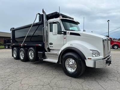 Kenworth T880 Tri Axle Dump Truck - Paccar 510HP, 6 Speed Allison Rds Automatic, 16' Dump