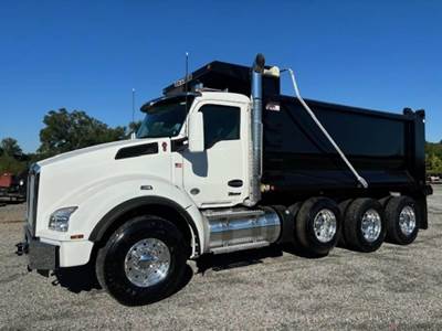 Kenworth T880 Tri Axle Dump Truck - Cummins 500HP, 6 Speed Allison Rds Automatic, 16' Dump